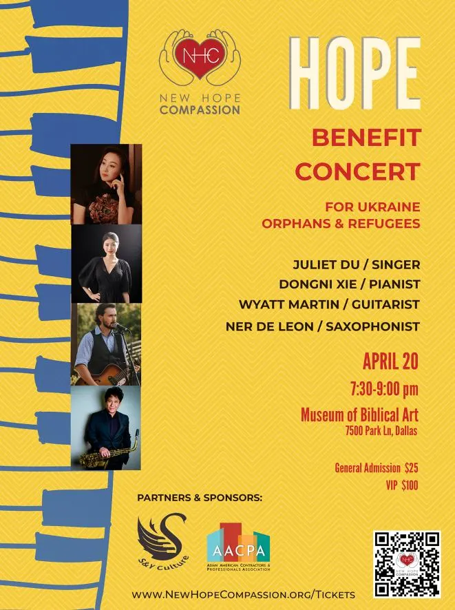 New Hope Compassion benefit concert poster.